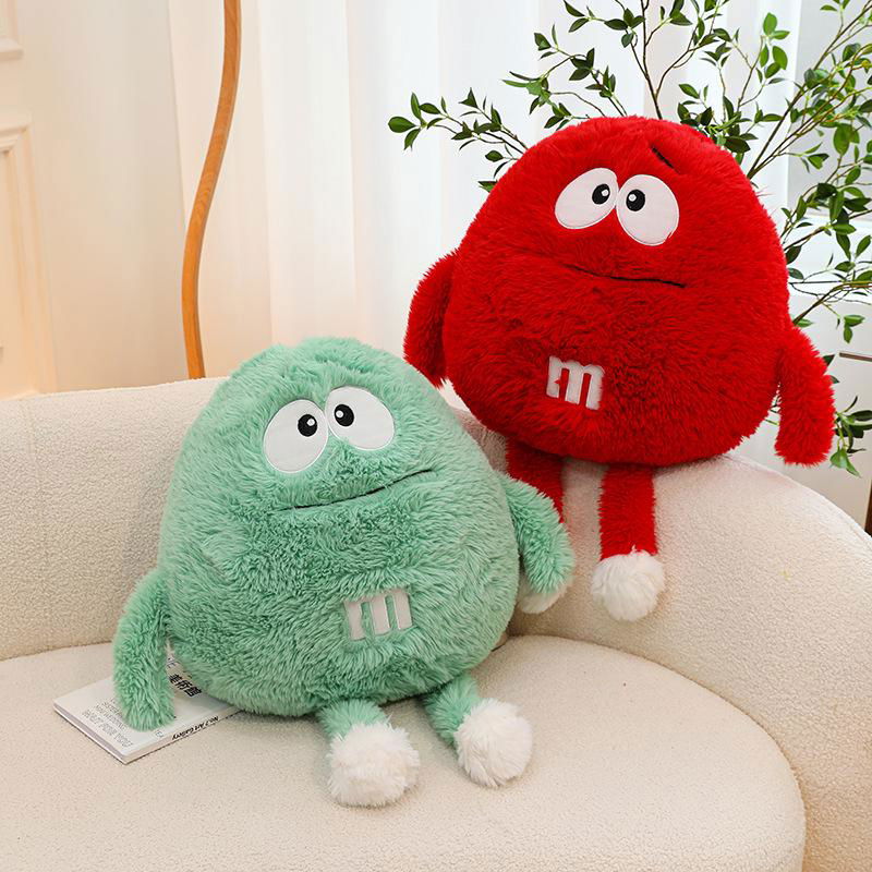 M&M Plush M And M Plush MM Bear Plush Toy Doll Pillow M World Beanie Plush 3