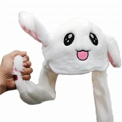 Plush Hat Moving Ears Moving Rabbit Ears Hat Moving Ear Hat Animal Jumping Hats 