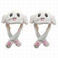 Plush Hat Moving Ears Moving Rabbit Ears Hat Moving Ear Hat Animal Jumping Hats  2