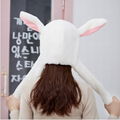 Plush Hat Moving Ears Moving Rabbit Ears Hat Moving Ear Hat Animal Jumping Hats  6