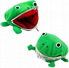 Cute plush coin purse animal coin purse cartoon plush wallet anime frog purse