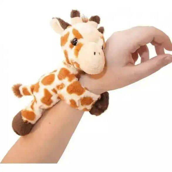 OEM Stuffed Plush Giraffe Tiger Soft Animal hug bracelet wild animal h   ers