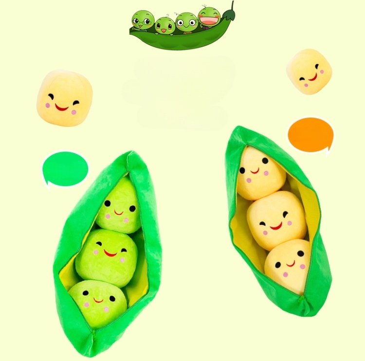 The giant peas in a pod plush peas pillow pea pod pillow peas a pod stuffed toy 3