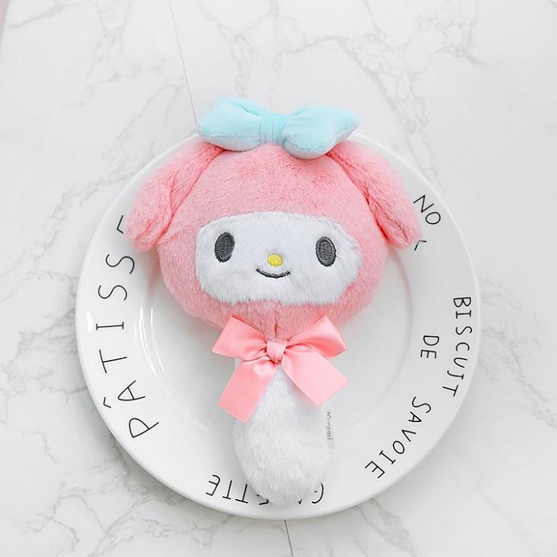 Cartoon Plush Hand Mirror Plush Makeup Mirror Cute Kitty Cosmetic