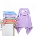 Customized baby plush hoodie blanket baby hooded towel hooded kids bath towels 9