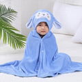Customized baby plush hoodie blanket baby hooded towel hooded kids bath towels 4