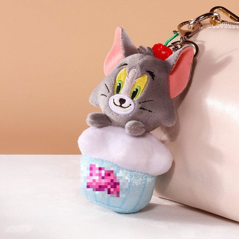 Customized plush donut keychain cartoon ice cream plush keychain cupcake plush 4