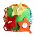 Baby busy cube plush educational blocks baby soft dice soft activity cube 14
