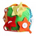 Baby busy cube plush educational blocks baby soft dice soft activity cube 18