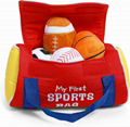 My first sports bag baby children football basketball baseball sport bags plush  1