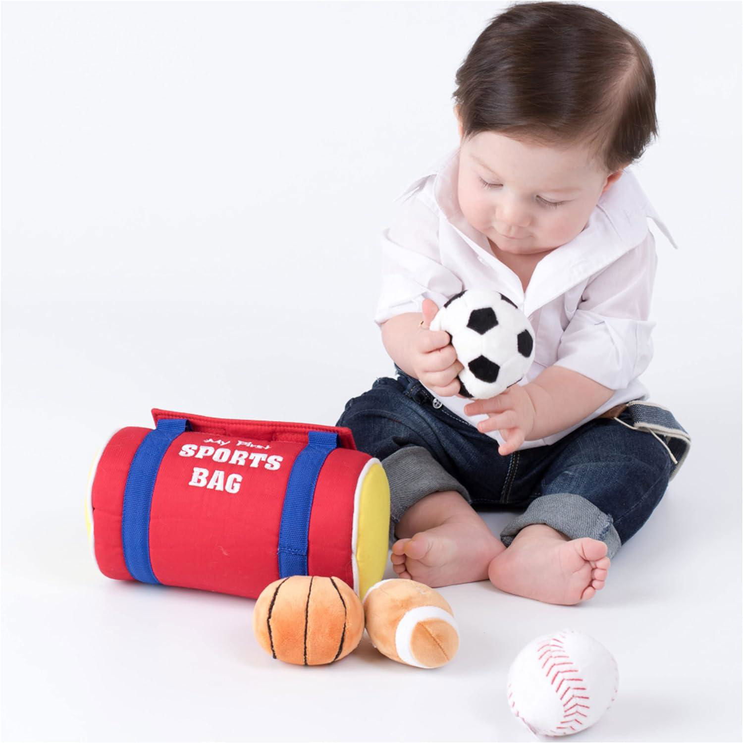 My first sports bag baby children football basketball baseball sport bags plush  3