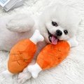 Pet Plush Vocal Toys Pet Squeaky plush toys Plush Bone Dog Toy Carrot Plushies 5