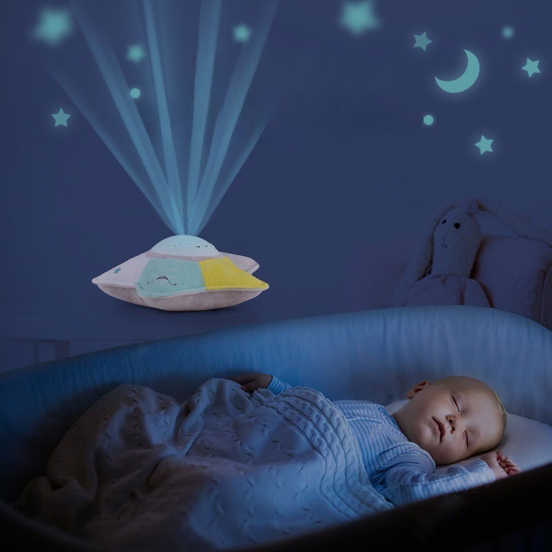 Stuffed Sleep LED Night Lamp Plush Toys With Music & Stars Projector Light toys 3