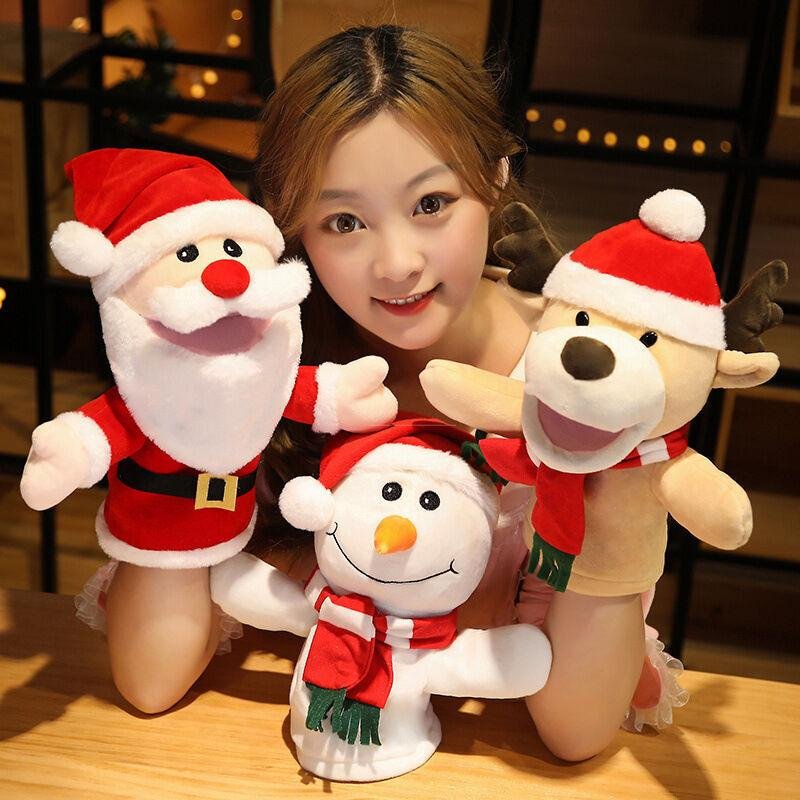 Christmas Hand Plush Puppet Toy Finger Puppet Stuffed Animal Toy for Kids Gift 3