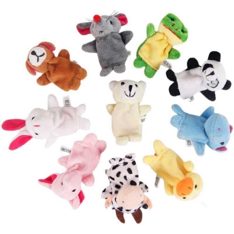 OEM hand puppet doll finger puppet with different style animal finger puppet 4