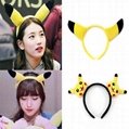 Pikachu plush hair accessories plush hairhand animal ears hairband hair hoop 6