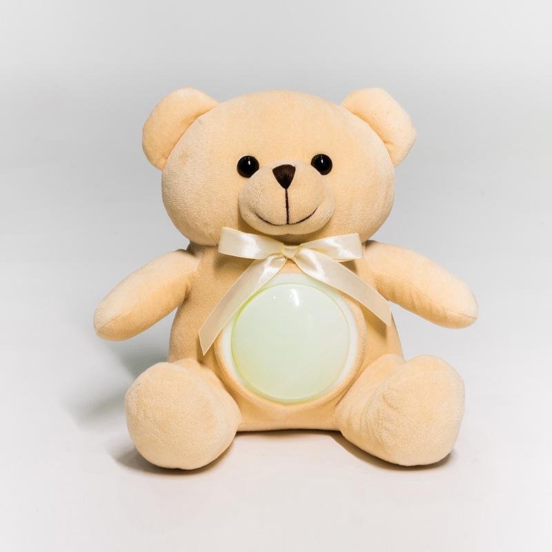 Cute plush bear kids night light with touch sensor LED night light plush toy  5