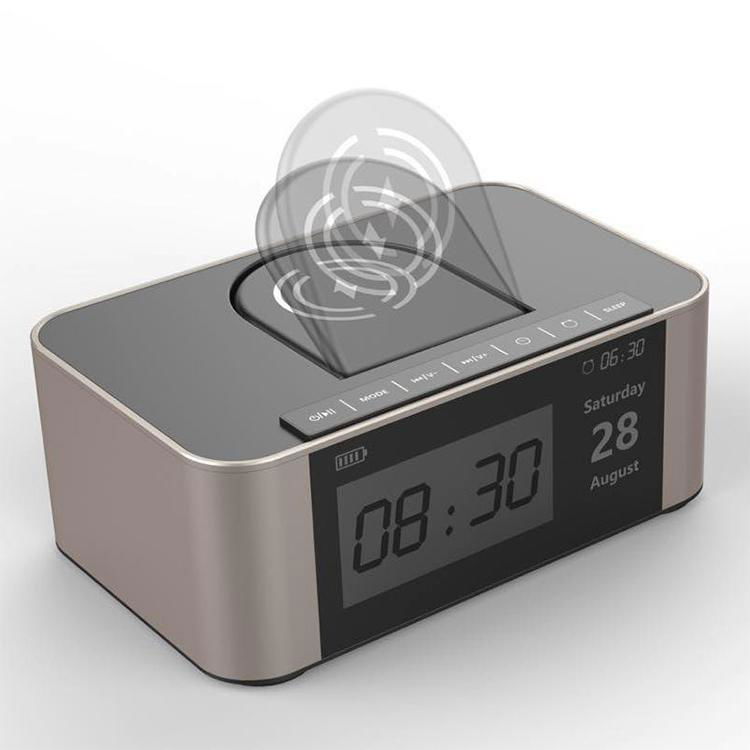 shenzhen sound speaker with wireless charging and alarm clock for Christmas gift