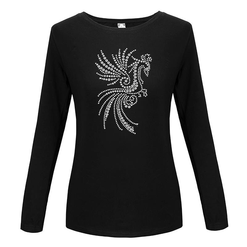 Custom Rhinestone Tshirts Eagle Long Sleeve Shirt Women Group Order 2
