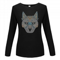 Custom Rhinestone Tshirts Eagle Long Sleeve Shirt Women Group Order RhinestoneRh 2