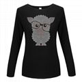 Long Sleeve Shirt Women Rhinestone Crystals Clothing 3