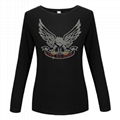 Long Sleeve Shirt Women Rhinestone Crystals Clothing 4