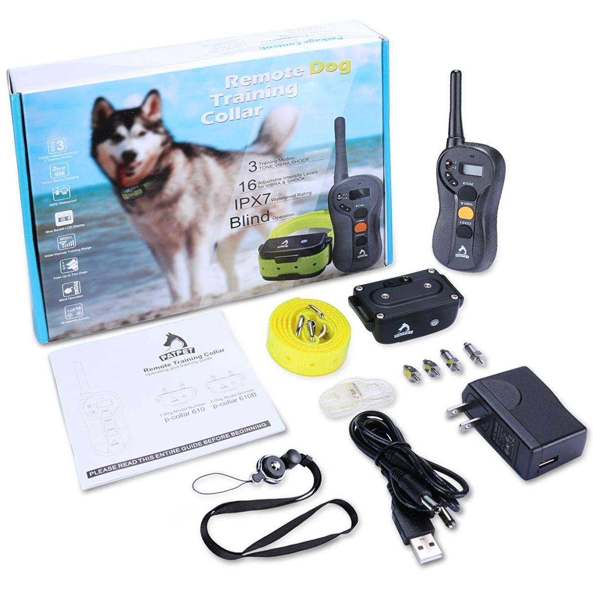2018 patpet US hot remote controlled electric dog shock collar 5