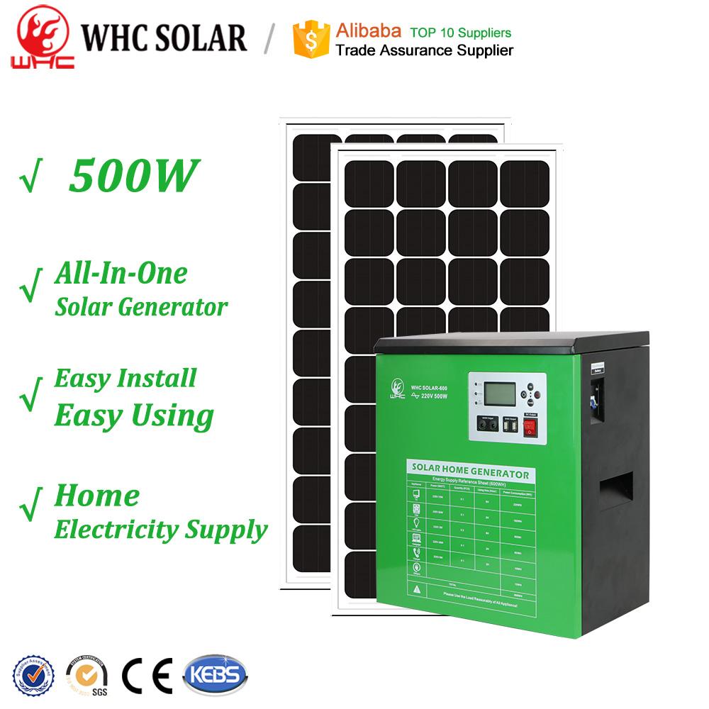 solar system home generator all in one design with mono panel 500W 3