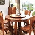 實木餐桌椅組合餐廳胡桃木傢具伸縮折疊餐桌 2