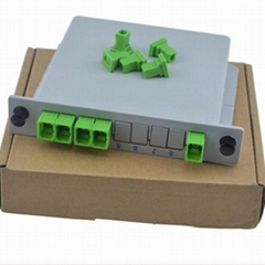 CATV 1X4 LGX Box Fiber Optic PLC Splitter with SC Connector