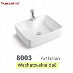 excellent quality bathroom design countertop rectangular ceramic hand wash basin