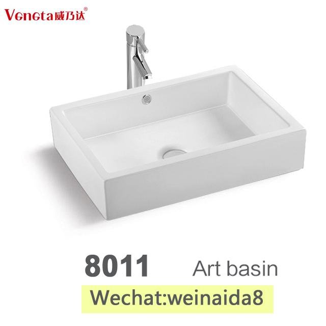 excellent quality bathroom design countertop rectangular ceramic hand wash basin 2