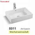 excellent quality bathroom design countertop rectangular ceramic hand wash basin 2