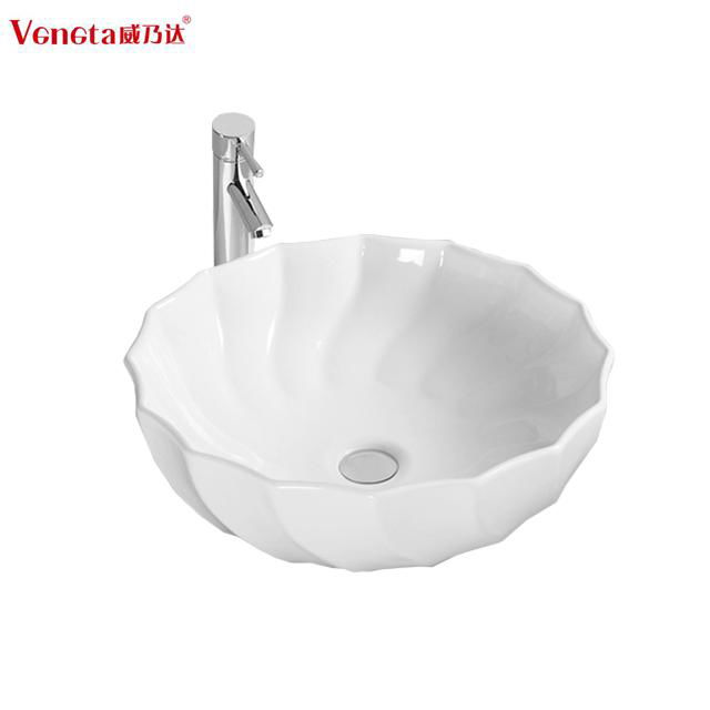 hotel home bathroom decoration wound white ceramic art basin 3