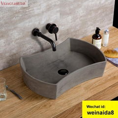 Excellent quality home garden countertop concrete cement basin sink