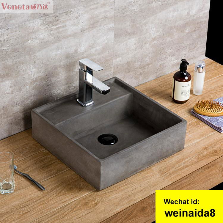 Excellent quality home garden countertop concrete cement basin sink 3