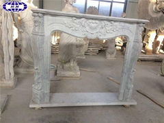 White Carrara Marble Fireplace