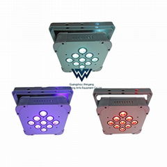 Full Color 9Pcs LED Wireless Battery Par