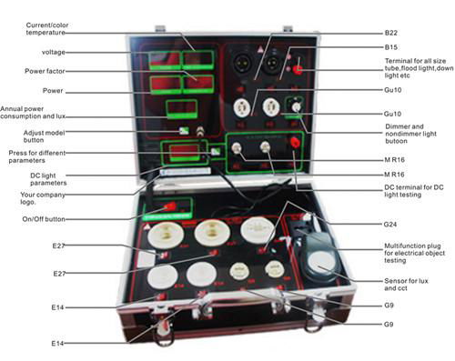 G23 B22 E27 GU10 MR16 B15 LED ac dc lux power meter 2