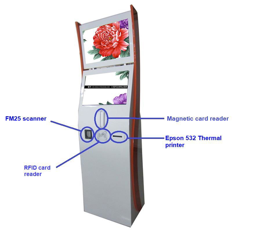 New design dual touch screen information kiosk for hotel 5