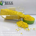 Blown film injection molding yellow