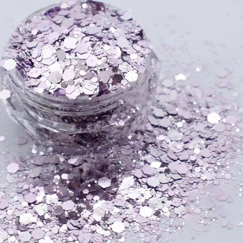 High quality cosmetic grade 3mm shape heart glitter  2