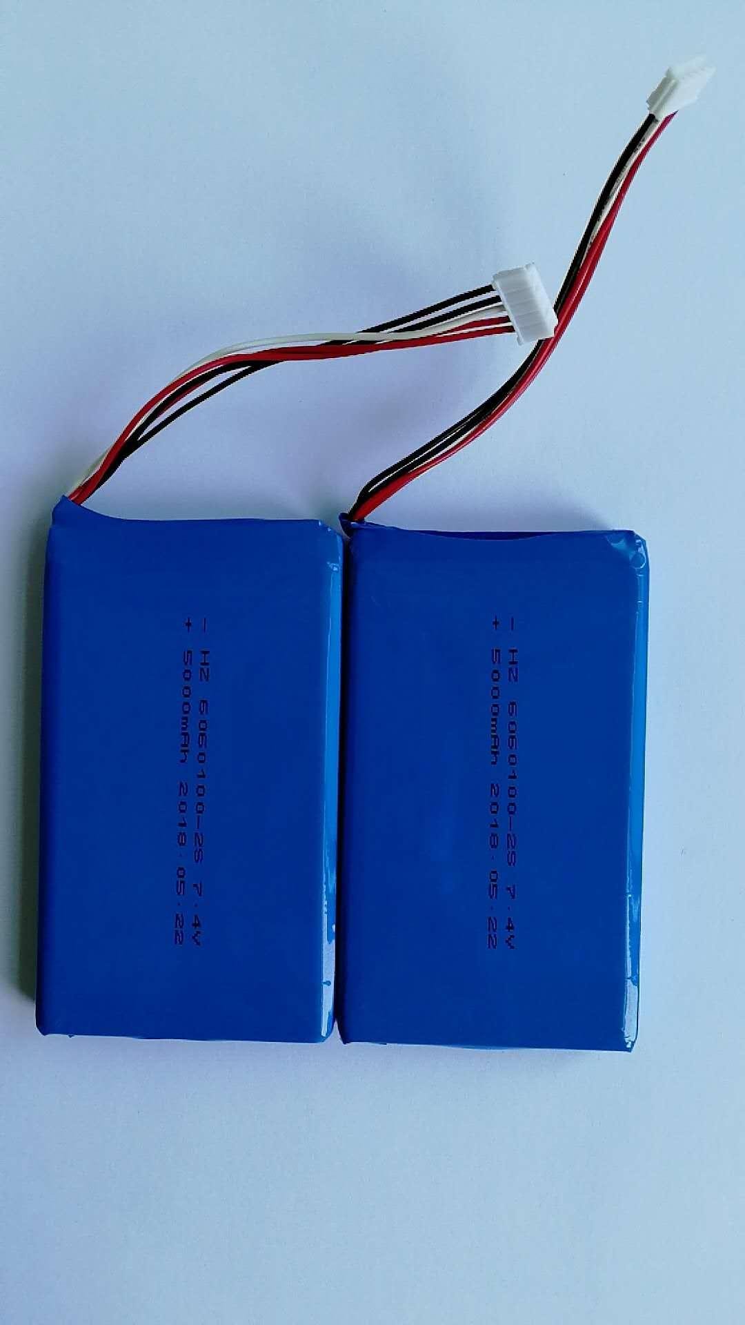 Rechargeable 6060100 Li Polymer Batteries 5000mAh 7.4V for Camera 2