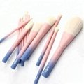 VDL China factory Private label Nylon hair Color Handle facial makeup brush Set 4