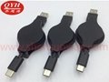 USB-A TO USB-C手机快充伸缩线 4