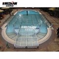 Heavy-duty aluminum portable glass stage for outdoor event