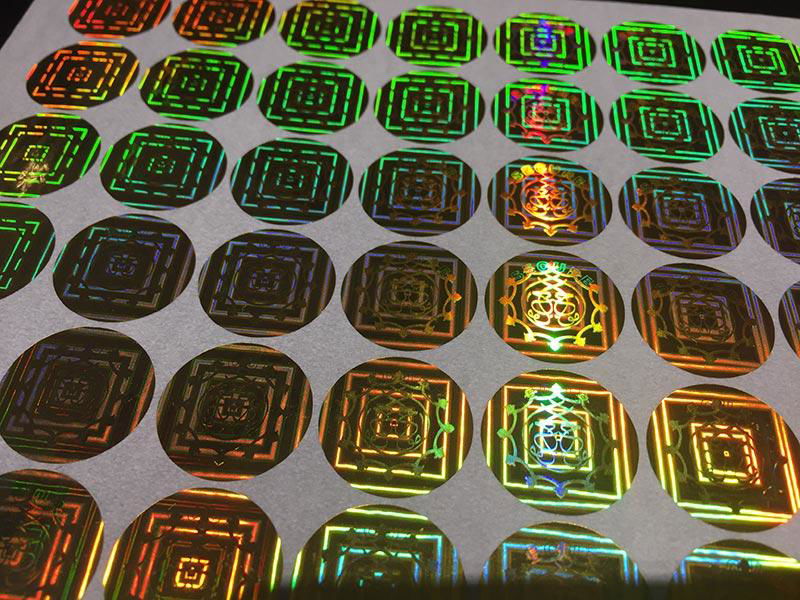 Custom Made 3D Hologram Sticker with Logo and Serial Number 3