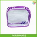 CYLINDRICAL PVC COSMETIC BAG PVC ZIPPER BAG  WITH HANDLE 3