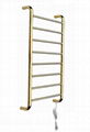 80w OND-TJ09S titanium gold curved shape fashion style heated towel rail 4