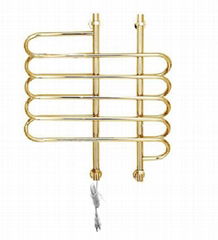 80w OND-TJ09S titanium gold curved shape fashion style heated towel rail